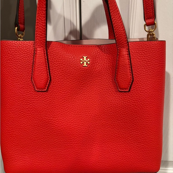 Tory Burch Red Leather Tote Bag - Picture 2 of 6